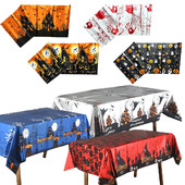 Helovino vienkartinė staltiesė 53 × 72 colių staltiesė Helovino vakarėliui dekoruoti Bloody Zombie stačiakampė staltiesė