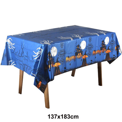 Helovino vienkartinė staltiesė 53 × 72 colių staltiesė Helovino vakarėliui dekoruoti Bloody Zombie stačiakampė staltiesė