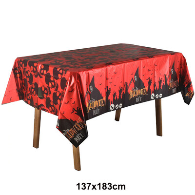 Helovino vienkartinė staltiesė 53 × 72 colių staltiesė Helovino vakarėliui dekoruoti Bloody Zombie stačiakampė staltiesė