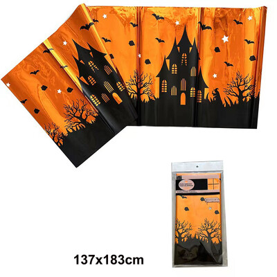 Helovino vienkartinė staltiesė 53 × 72 colių staltiesė Helovino vakarėliui dekoruoti Bloody Zombie stačiakampė staltiesė