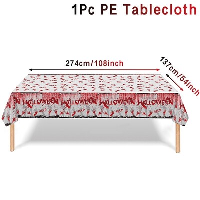 Διακόσμηση Happy Halloween Τραπεζομάντιλο μιας χρήσης Κολοκύθα αράχνη νυχτερίδα Πλαστικό κάλυμμα τραπεζιού Φεστιβάλ Διακόσμηση τραπεζιού σπιτιού