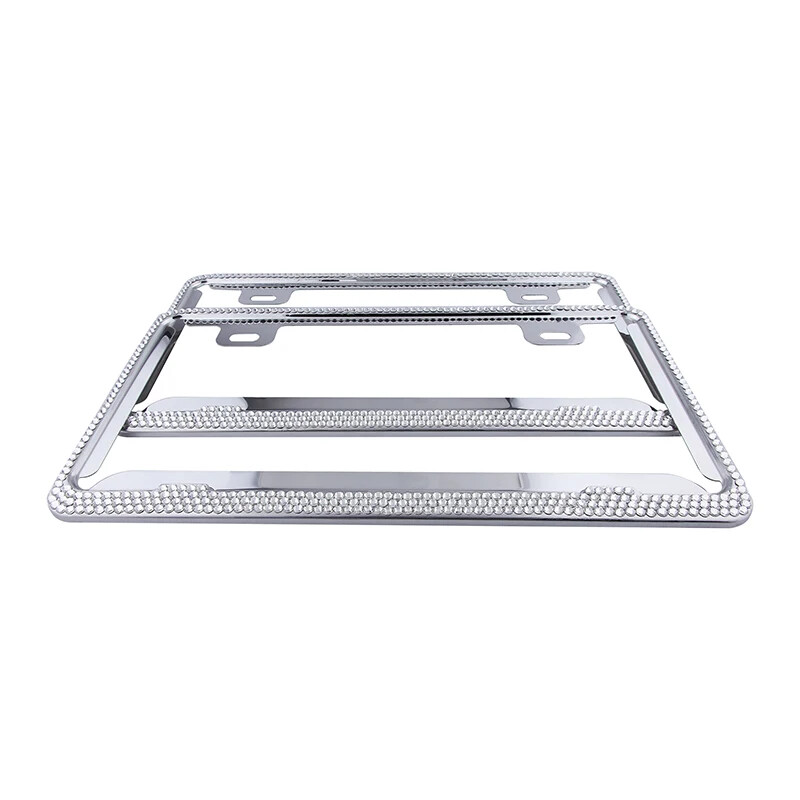 2PCS Američki standardni dijamantni okvir registarske pločice s okvirom registarske pločice od aluminijske legure Držač tablice vozila Okvir automobilske tablice