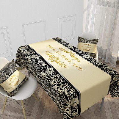 Αδιάβροχο λινό τραπεζομάντιλο Οικιακό έθνικ στυλ ρετρό μοτίβο Ξενοδοχείο τραπεζομάντιλο Ορθογώνιο τραπεζομάντιλο κουζίνας