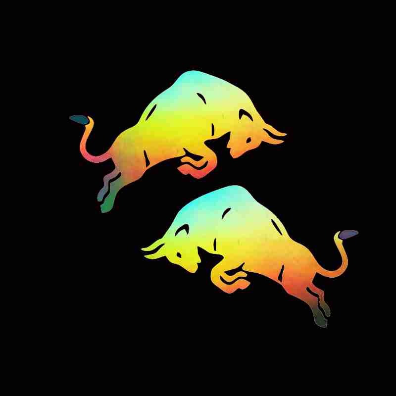 2 vnt klasikinio automobilio lipdukas raudonam šokinėjančiam buliukui modelio PVC lipdukai Motociklo automobilio kėbulo buferis Aukštos kokybės automobilių priedai