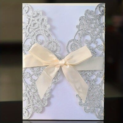 10 vnt. Lazeriu pjaustyti vestuvių kvietimai atvirukai Žymos Senovinės vestuvės Vestuvės Dovanos Sveikinimo atvirukas Renginio Vakarėlio Gimtadienio dekoro reikmenys