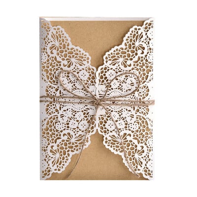 10 vnt. Lazeriu pjaustyti vestuvių kvietimai atvirukai Žymos Senovinės vestuvės Vestuvės Dovanos Sveikinimo atvirukas Renginio Vakarėlio Gimtadienio dekoro reikmenys