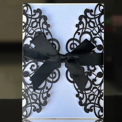 10 vnt. Lazeriu pjaustyti vestuvių kvietimai atvirukai Žymos Senovinės vestuvės Vestuvės Dovanos Sveikinimo atvirukas Renginio Vakarėlio Gimtadienio dekoro reikmenys