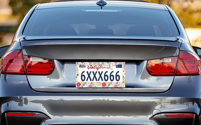 Okvir za registarske pločice Boho cvijeće Cvjetni okviri za registarske pločice Ukrasni metalni personalizirani prednji okviri za oznake automobila Aluminijska dozvola