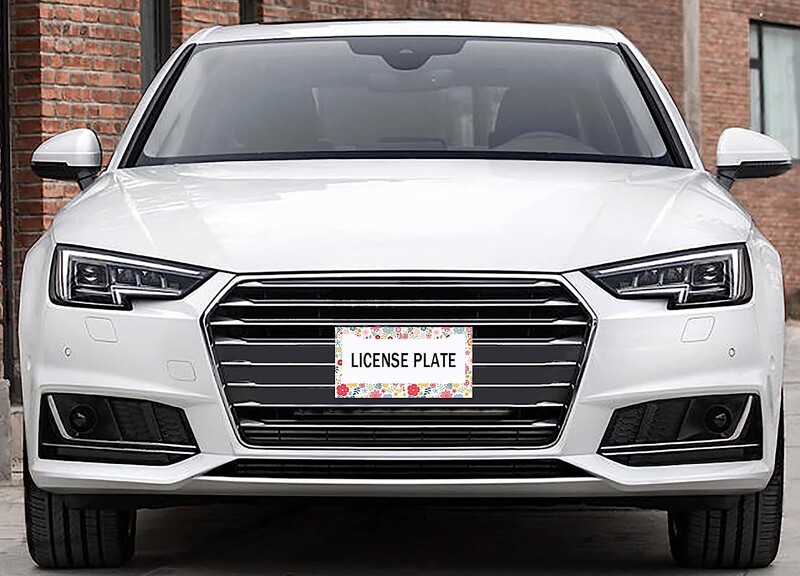 Okvir za registarske pločice Boho cvijeće Cvjetni okviri za registarske pločice Ukrasni metalni personalizirani prednji okviri za oznake automobila Aluminijska dozvola