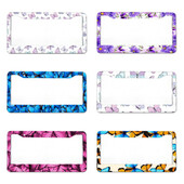 Különféle pillangó minták Amerikai szabvány alumínium ötvözet rendszámtábla borító vízálló rendszámtábla borító autódísz