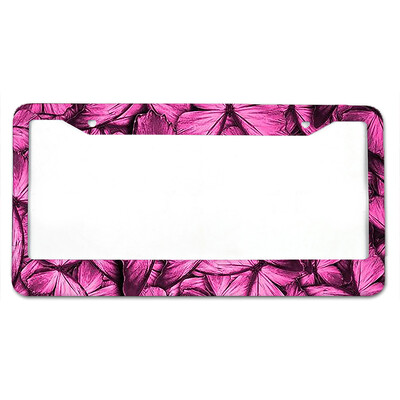 Különféle pillangó minták Amerikai szabvány alumínium ötvözet rendszámtábla borító vízálló rendszámtábla borító autódísz