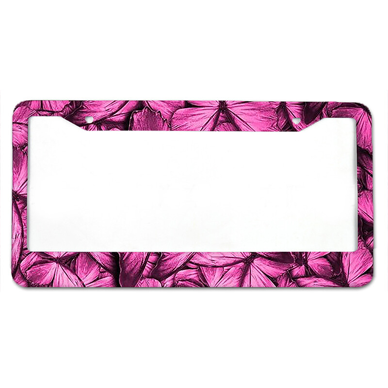 Különféle pillangó minták Amerikai szabvány alumínium ötvözet rendszámtábla borító vízálló rendszámtábla borító autódísz