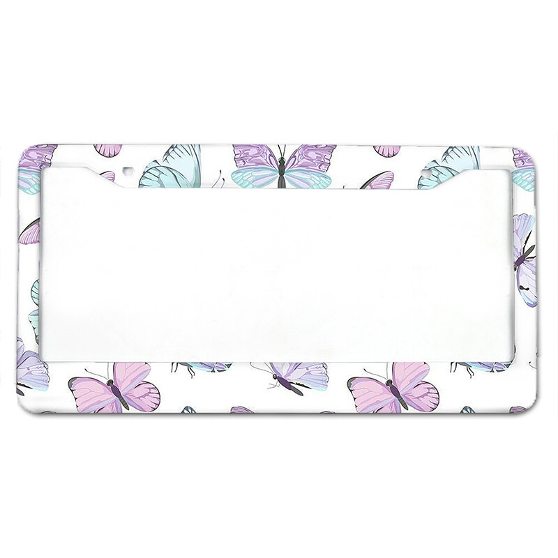 Különféle pillangó minták Amerikai szabvány alumínium ötvözet rendszámtábla borító vízálló rendszámtábla borító autódísz
