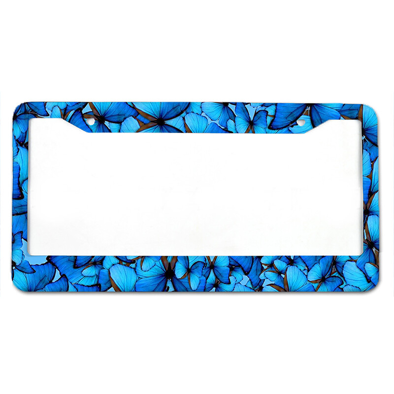 Különféle pillangó minták Amerikai szabvány alumínium ötvözet rendszámtábla borító vízálló rendszámtábla borító autódísz