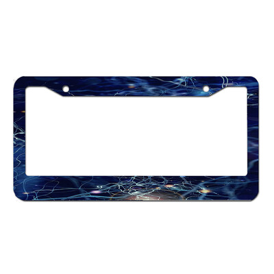 rozsdamentes acél egyedi személyre szabott rendszámkeret saját szöveggel férfiaknak női autótábla dekoráció 1db