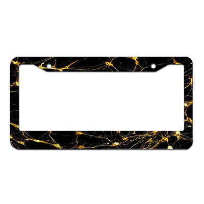 rozsdamentes acél egyedi személyre szabott rendszámkeret saját szöveggel férfiaknak női autótábla dekoráció 1db