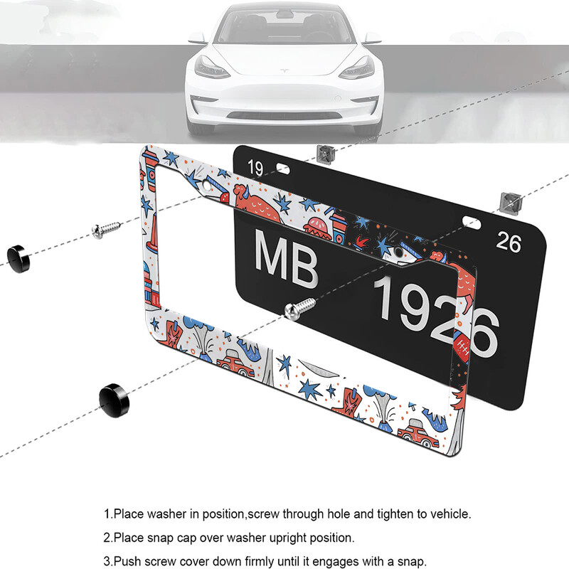 1 db alumínium ötvözet autódísz rendszámtábla vázra az Egyesült Államokban, Kanadában, Mexikóban