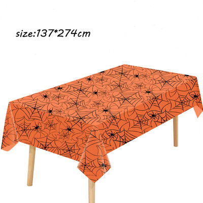 Noć vještica Bundeva Paukova mreža Šišmiš Stolnjaci Plastični pokrivač s lubanjom Pokrivač za stol Festivalska zabava Kućni zastrašujući pribor za ukrašavanje stola