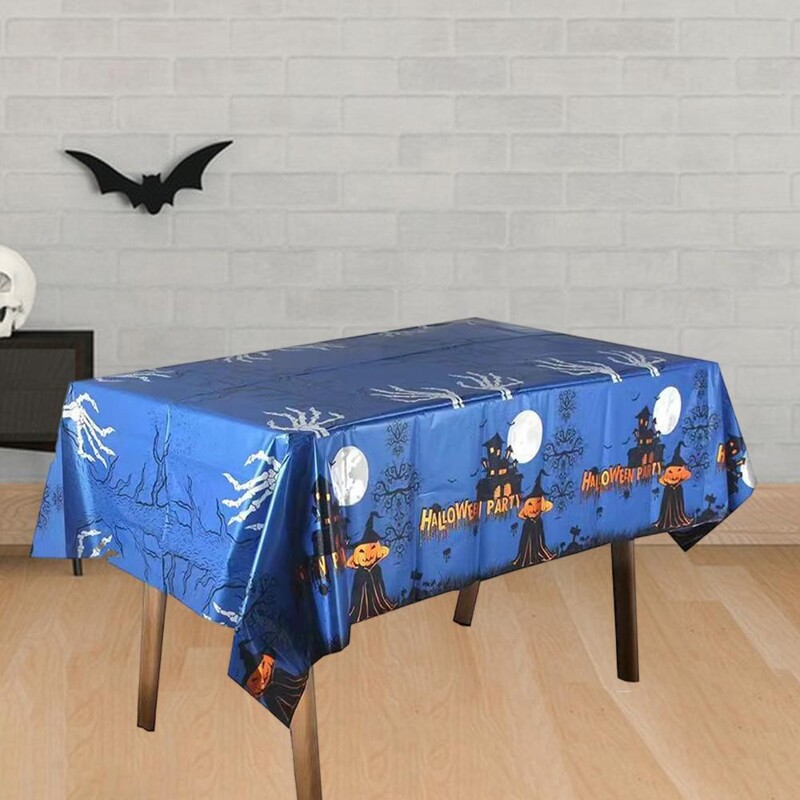 Halloween asztalterítő Környezetbarát, szagtalan töknyomat eldobható asztaltakaró Halloween party dekoráció