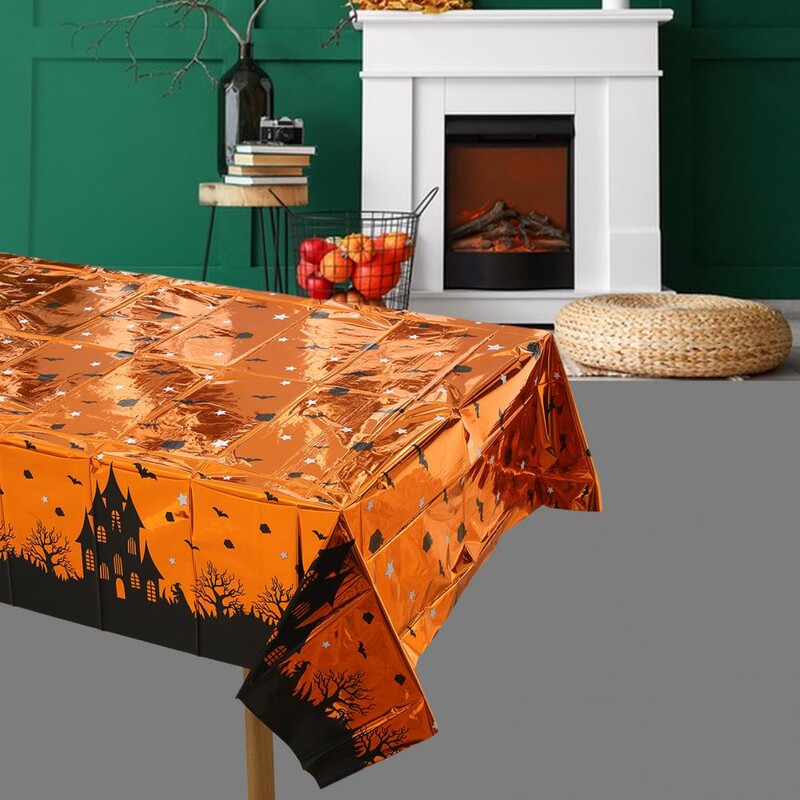 Halloween asztalterítő Környezetbarát, szagtalan töknyomat eldobható asztaltakaró Halloween party dekoráció