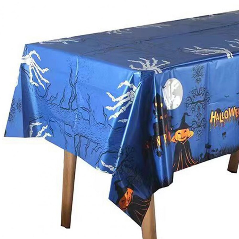 Halloween asztalterítő Környezetbarát, szagtalan töknyomat eldobható asztaltakaró Halloween party dekoráció