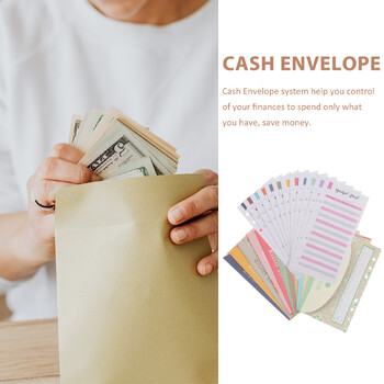 Cash Budget Card The Gift Western Envelopes Record Dividers for Wallet Reusable Paper Money Snap button