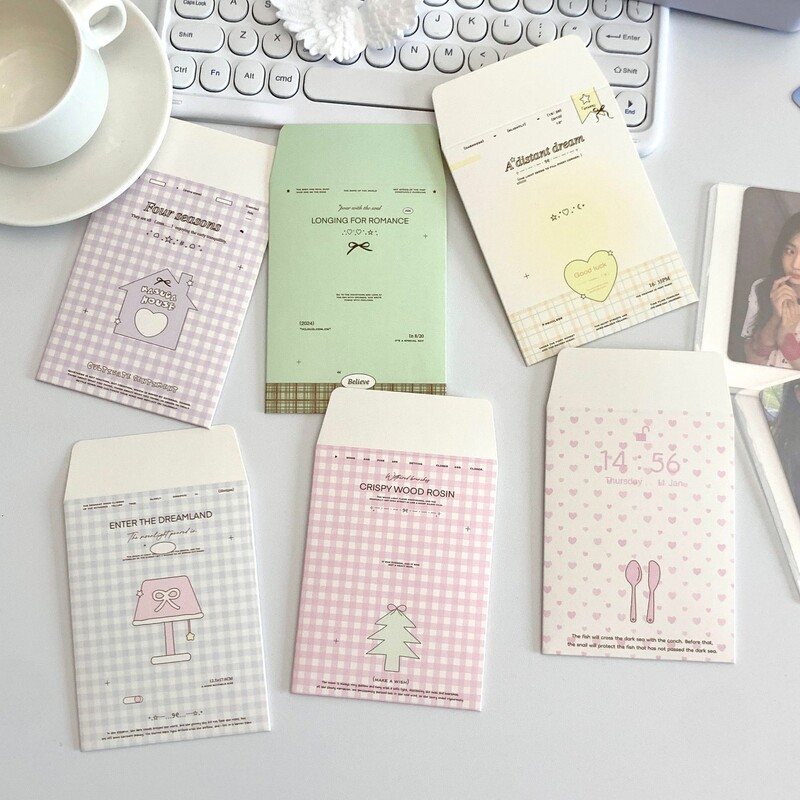 6db kártyahüvelyes boríték táska csomagolóanyag nagy értékű nátronpapír kis boríték kártyához