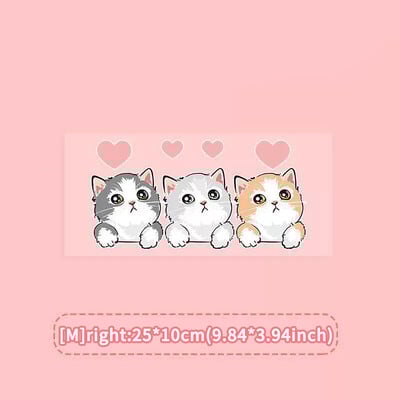 ATsafepro Autocolant auto drăguț cu trei pisici ornamente grafice capota mașinii accesorii geamuri laterale pentru caroserie Parte exterioară universală