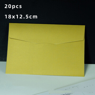 20τμχ Φάκελοι για Προσκλητήρια Κενοί καρτ ποστάλ Μήνυμα δώρου 18x12,5 εκ. Μαργαριταρένιο χαρτί Γάμος Επαγγελματική τσάντα αποθήκευσης χαρτικών