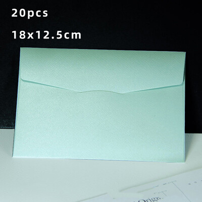 20τμχ Φάκελοι για Προσκλητήρια Κενοί καρτ ποστάλ Μήνυμα δώρου 18x12,5 εκ. Μαργαριταρένιο χαρτί Γάμος Επαγγελματική τσάντα αποθήκευσης χαρτικών