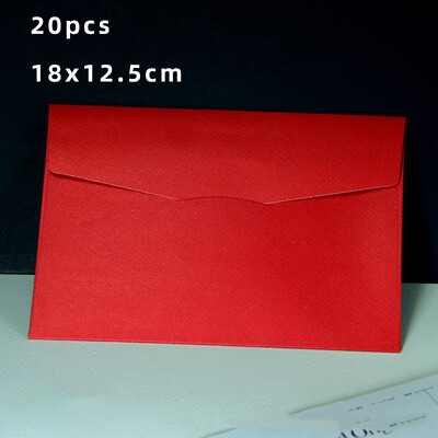20τμχ Φάκελοι για Προσκλητήρια Κενοί καρτ ποστάλ Μήνυμα δώρου 18x12,5 εκ. Μαργαριταρένιο χαρτί Γάμος Επαγγελματική τσάντα αποθήκευσης χαρτικών