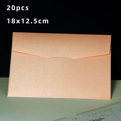 20τμχ Φάκελοι για Προσκλητήρια Κενοί καρτ ποστάλ Μήνυμα δώρου 18x12,5 εκ. Μαργαριταρένιο χαρτί Γάμος Επαγγελματική τσάντα αποθήκευσης χαρτικών