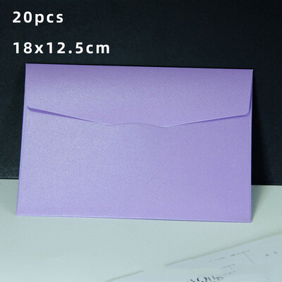 20τμχ Φάκελοι για Προσκλητήρια Κενοί καρτ ποστάλ Μήνυμα δώρου 18x12,5 εκ. Μαργαριταρένιο χαρτί Γάμος Επαγγελματική τσάντα αποθήκευσης χαρτικών