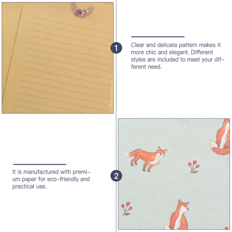 Gražus rašymo popieriaus rinkinys A5 laiškų popieriaus vokų rinkinys