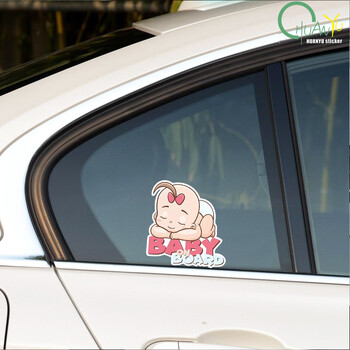 14CMX15CM Baby ON Board Pvc Decal Спящо бебе Стикер за кола за стикери Opel