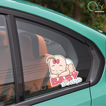 14CMX15CM Baby ON Board Pvc Decal Спящо бебе Стикер за кола за стикери Opel