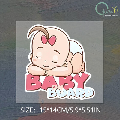 14CMX15CM Baby ON Board PVC lipdukas miegančio kūdikio automobilio lipdukas, skirtas Opel lipdukams