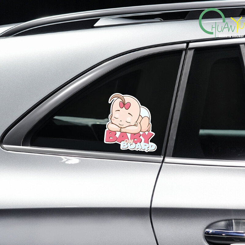 14CMX15CM Baby ON Board PVC lipdukas miegančio kūdikio automobilio lipdukas, skirtas Opel lipdukams