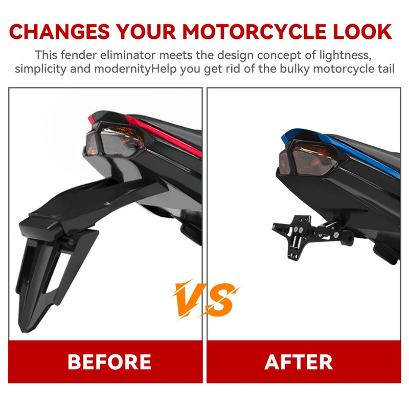 Πινακίδα μοτοσικλέτας Θήκη πινακίδας με φλας Για Yamaha MT07 Για Kawasaki Z800 Για Honda Για BMW