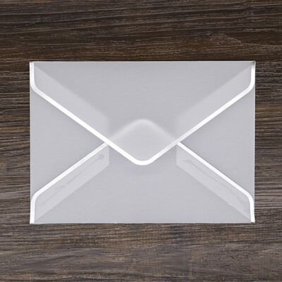 10 kom/lot Prilagođena sumporna prozirna omotnica Papir za vruće žigosanje kiseli papir Omotnica za pozivnice za vjenčanje
