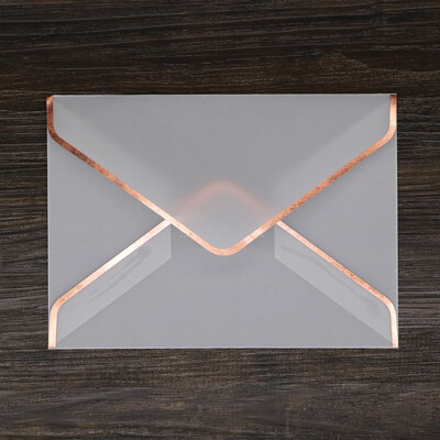 10 kom/lot Prilagođena sumporna prozirna omotnica Papir za vruće žigosanje kiseli papir Omotnica za pozivnice za vjenčanje