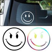 Αυτοκόλλητο Αυτοκόλλητο Αυτοκόλλητου Αυτοκόλλητου Αδιάβροχο Αυτοκόλλητο Βινυλίου για το κακό χαμογελαστό πρόσωπο σε φορητό υπολογιστή με πίσω παράθυρο προφυλακτήρα αμαξώματος αυτοκινήτου