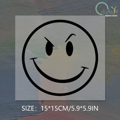 Αυτοκόλλητο Αυτοκόλλητο Αυτοκόλλητου Αυτοκόλλητου Αδιάβροχο Αυτοκόλλητο Βινυλίου για το κακό χαμογελαστό πρόσωπο σε φορητό υπολογιστή με πίσω παράθυρο προφυλακτήρα αμαξώματος αυτοκινήτου