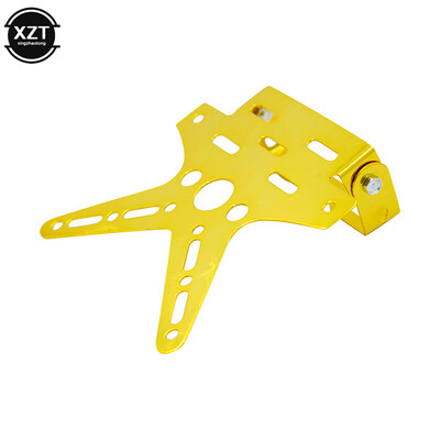 Aukštos kokybės lydinio universalaus motociklo valstybinio numerio laikiklio tvirtinimo kronšteinas, aliuminis, reguliuojamas registracijos numerio dangtelis