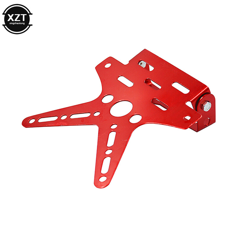 Aukštos kokybės lydinio universalaus motociklo valstybinio numerio laikiklio tvirtinimo kronšteinas, aliuminis, reguliuojamas registracijos numerio dangtelis