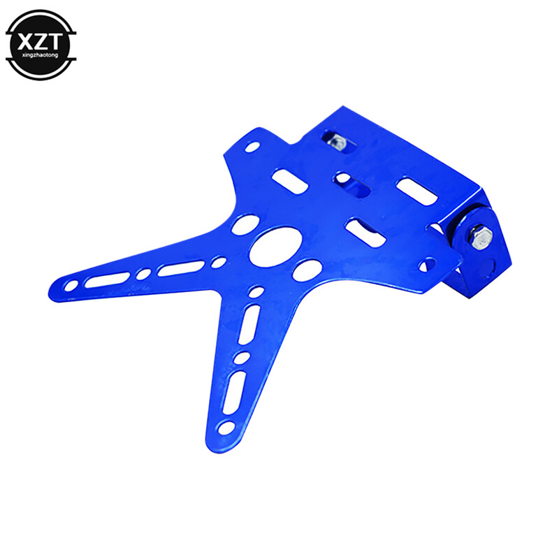 Aukštos kokybės lydinio universalaus motociklo valstybinio numerio laikiklio tvirtinimo kronšteinas, aliuminis, reguliuojamas registracijos numerio dangtelis