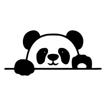 BLKUOPAR Peeking Panda Αυτοκόλλητα αυτοκινήτου Vinyl ATV Creative Decal Cute Occlusion Scratch Ψυγείο Κλιματιστικό Αξεσουάρ αυτοκινήτου