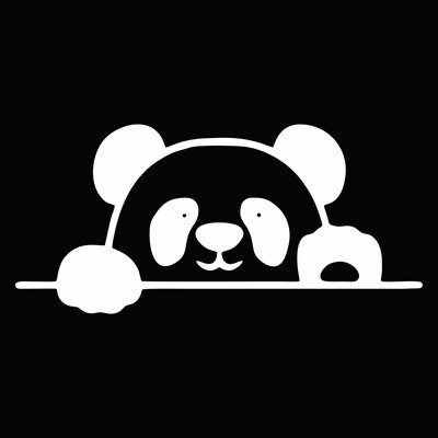 BLKUOPAR Peeking Panda Αυτοκόλλητα αυτοκινήτου Vinyl ATV Creative Decal Cute Occlusion Scratch Ψυγείο Κλιματιστικό Αξεσουάρ αυτοκινήτου