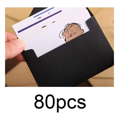 20/40/80 buc., clasic, alb, negru, Kraft, mini plicuri de hârtie pentru fereastră, plic pentru invitații de nuntă, plic pentru cadou