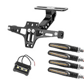 Για 250 Duke 125 200 390 790 990 1190 Μοτοσικλέτα Ρυθμιζόμενη πίσω ουρά Τακτοποιημένη βάση στήριξης πινακίδας Αξεσουάρ φωτισμού LED